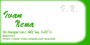 ivan nema business card